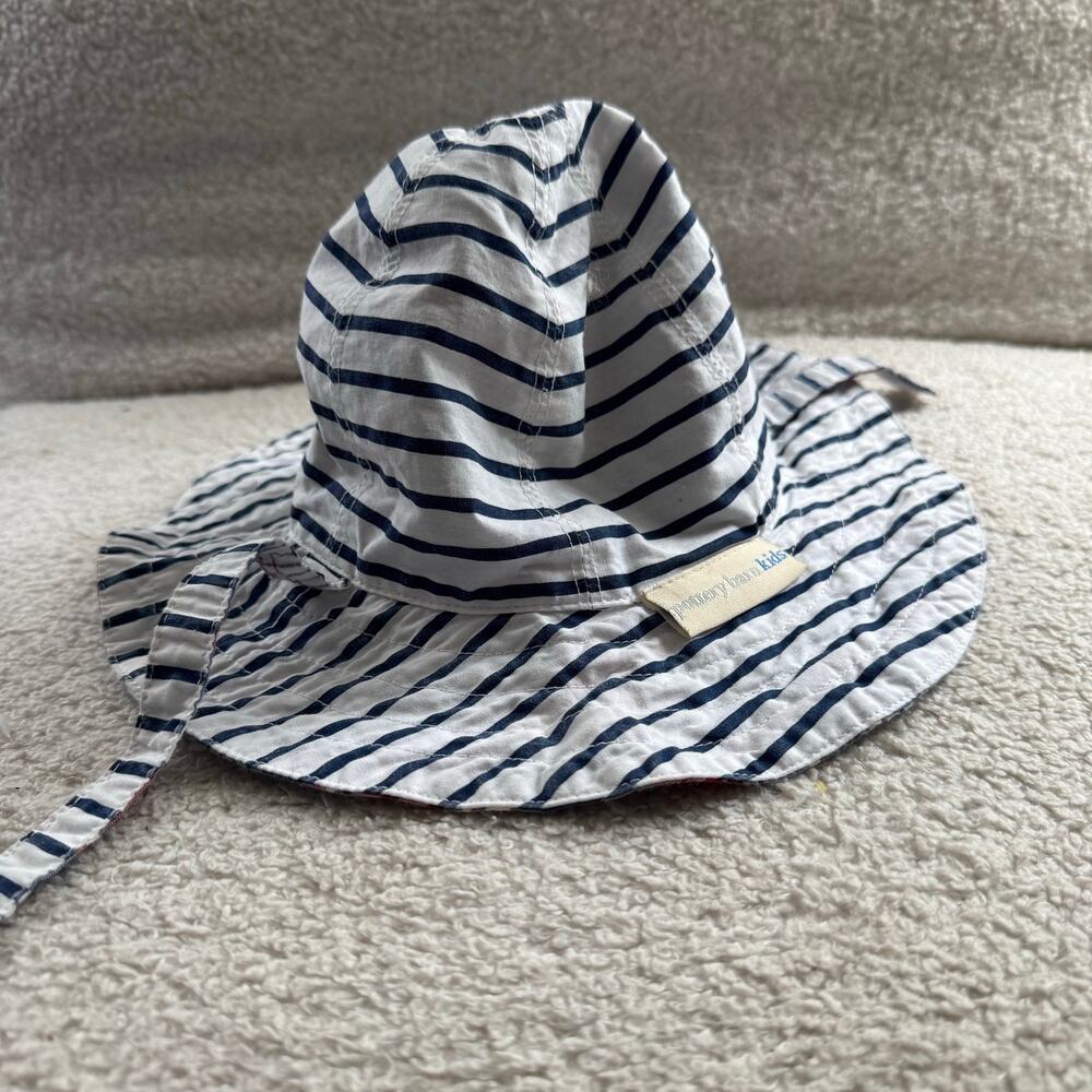 Pottery Barn Kids Reversible Stripe/Plaid Sun Bucket Hat